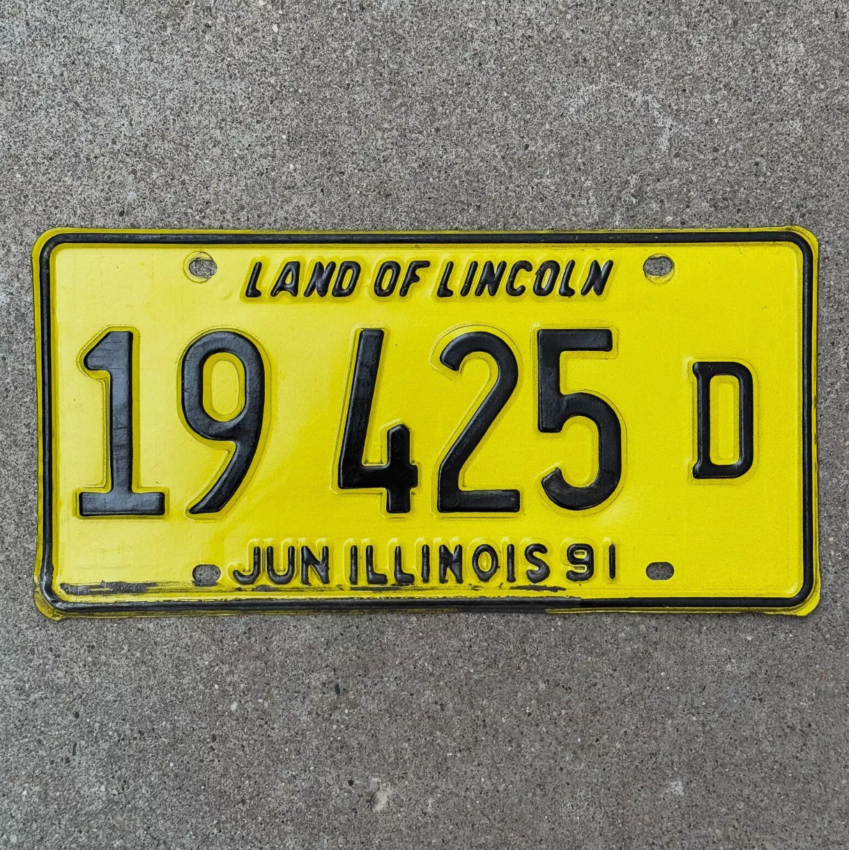 Photo of a 1991 Illinois TRUCK License Plate Auto Tag Garage Decor Vintage License Plate Auto Tag Garage Decor 19425 D