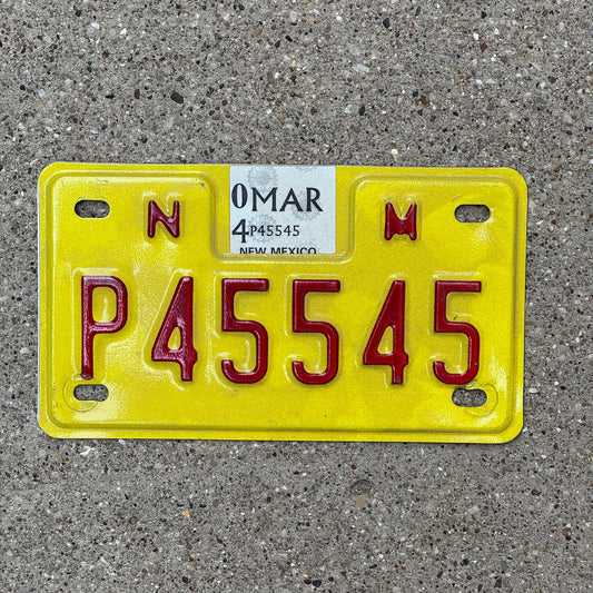 Photo of a 1992 2004 New Mexico Motorcycle License Plate Auto Tag Garage Decor Vintage P 45545