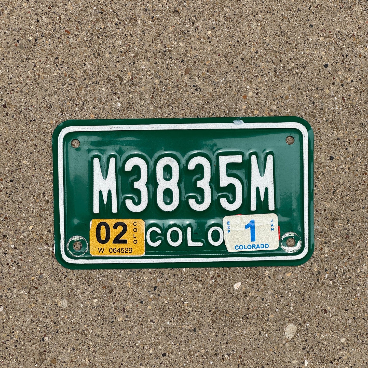 Photo of a 1992 Colorado Motorcycle License Plate Auto Tag Garage Decor Vintage M 38335 M