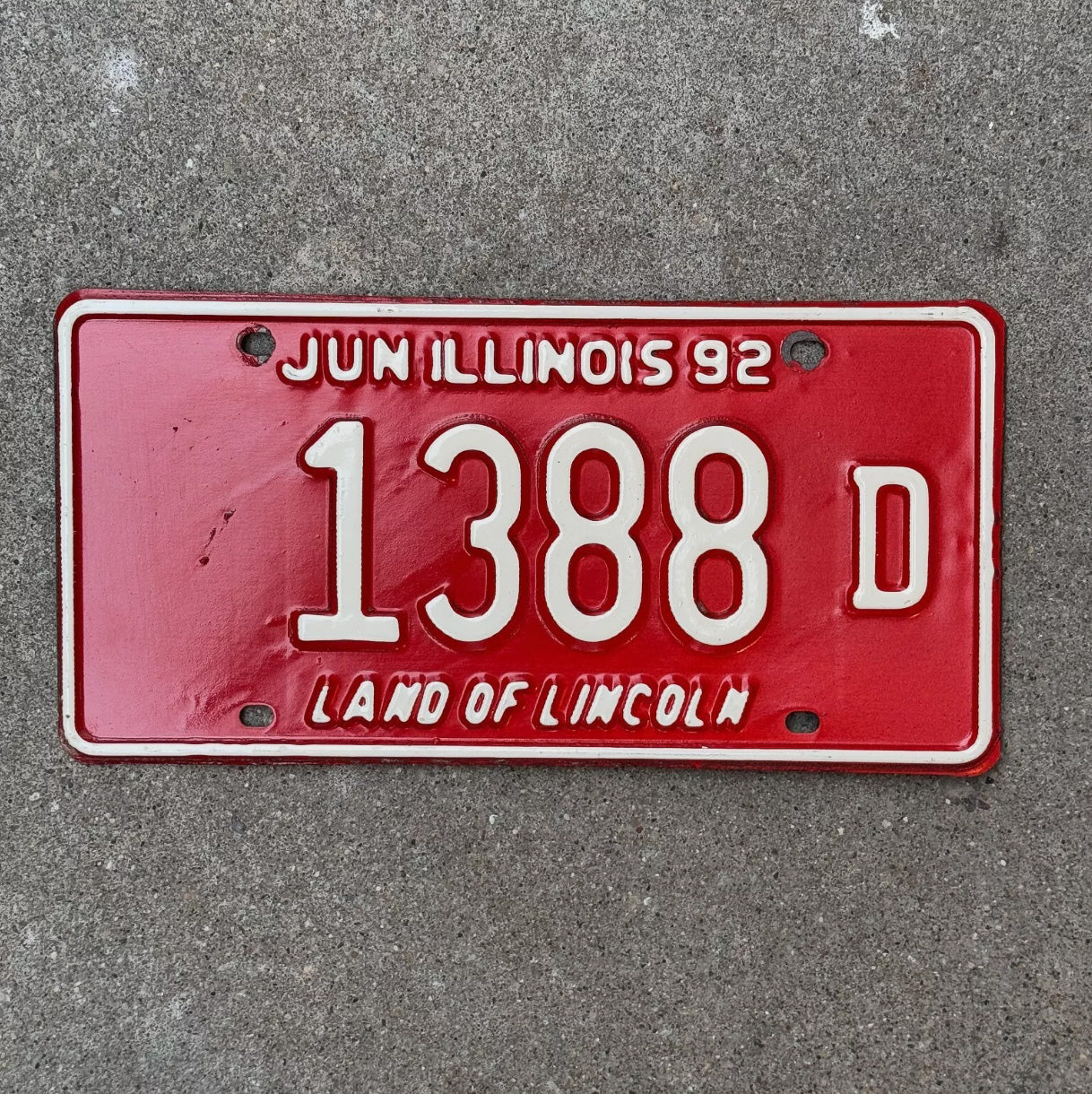 Photo of a 1992 Illinois TRUCK License Plate Auto Tag Garage Decor Vintage License Plate Auto Tag 2 Garage Decor 1388 D