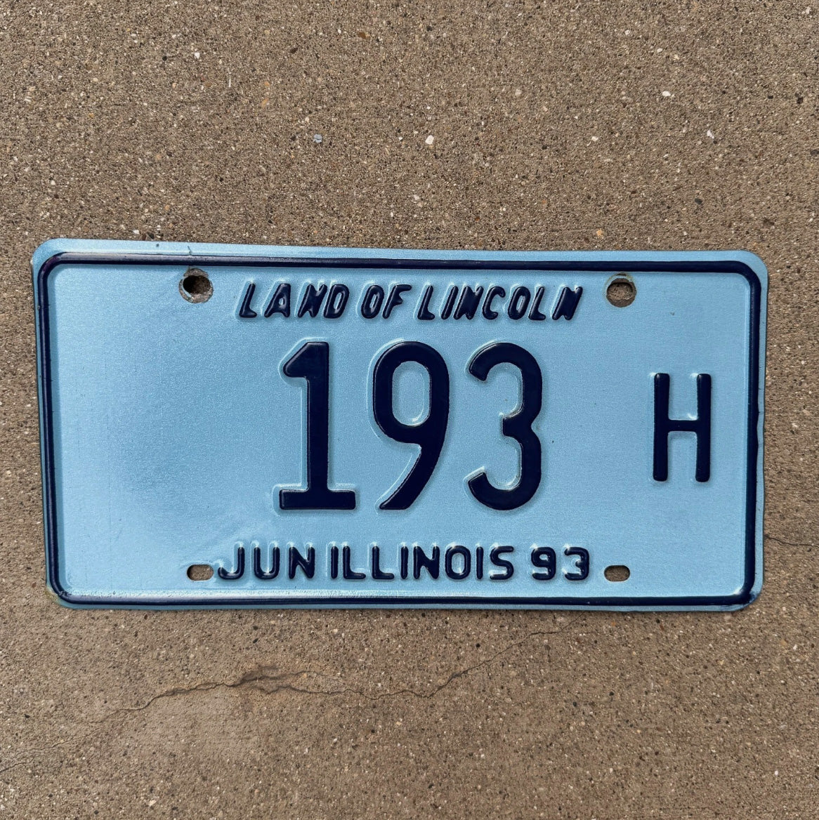 Photo of a 1993 Illinois TRUCK License Plate Auto Tag Garage Decor Vintage License Plate Auto Tag Garage Decor 3 Digit Low Number 193 H