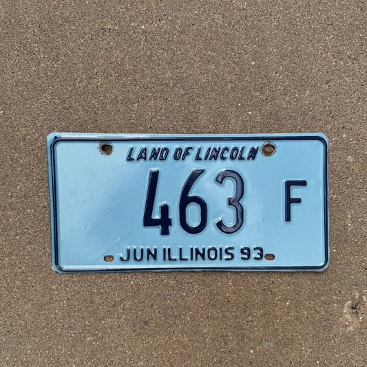 Photo of a 1993 Illinois TRUCK License Plate Auto Tag Garage Decor Vintage License Plate Auto Tag Garage Decor 3 Digit Low Number 463 F