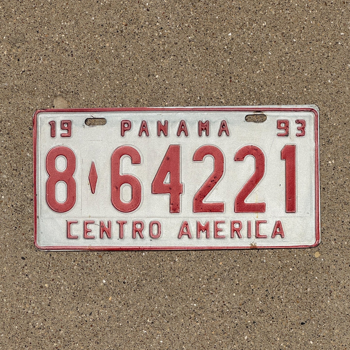 Photo of a 1993 Panama License Plate Auto Tag Garage Decor Vintage 8 64221