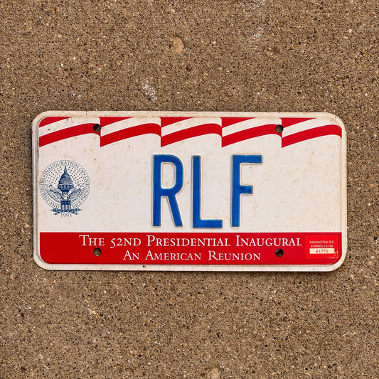 Photo of a 1993 Washington DC Vanity License Plate Auto Tag Garage Decor Vintage Clinton Inaugural Inauguration RLF
