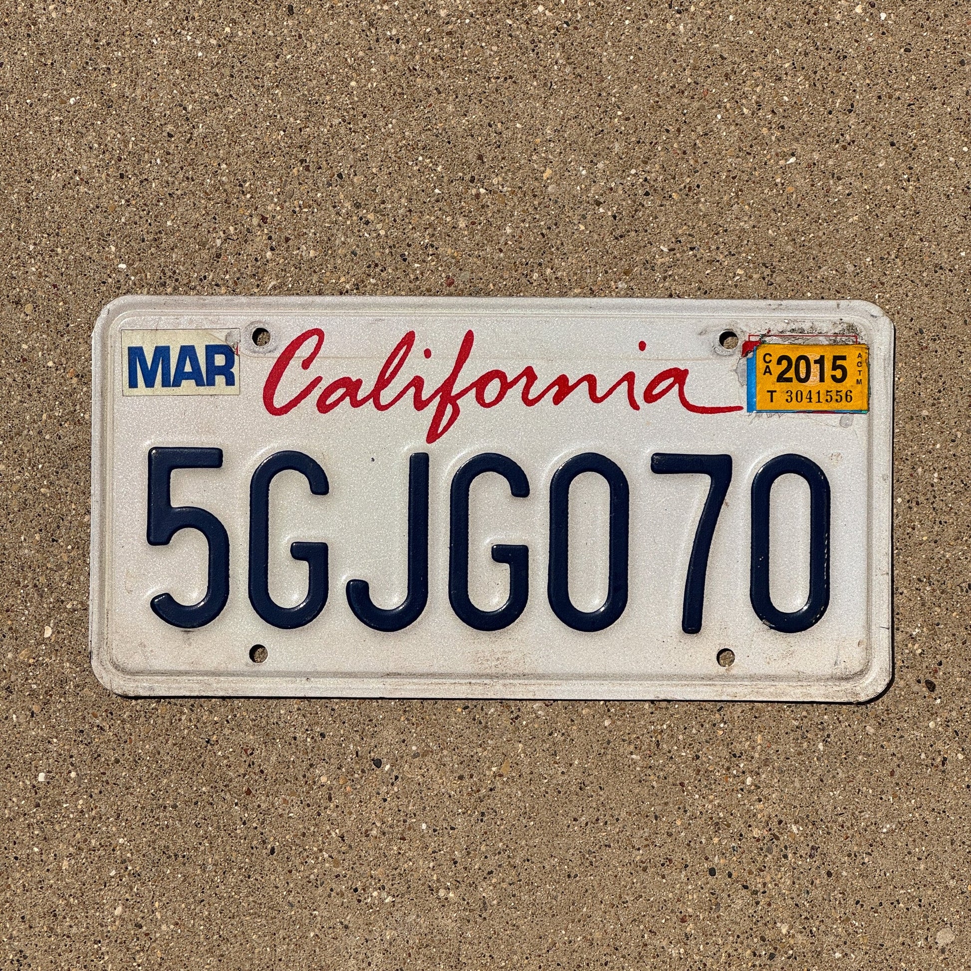 Photo of a 1994 2015 California License Plate Auto Tag 1 Garage Decor 5 GJG 070