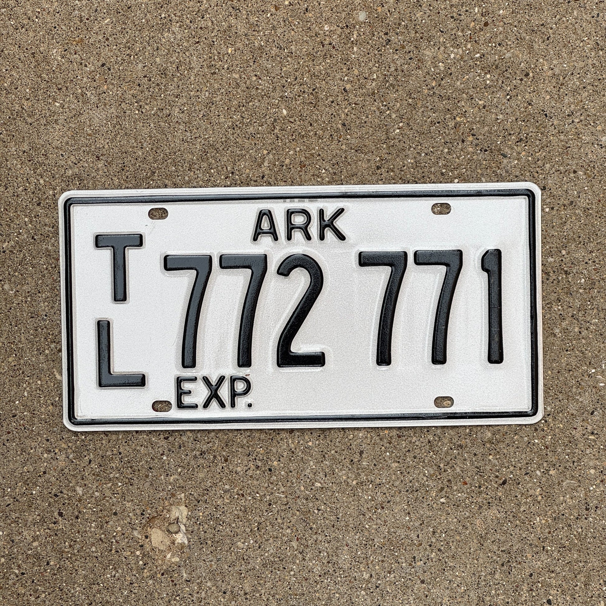 Photo of a 1994 Arkansas Trailer License Plate Auto Tag Garage Decor Vintage TL 772 771