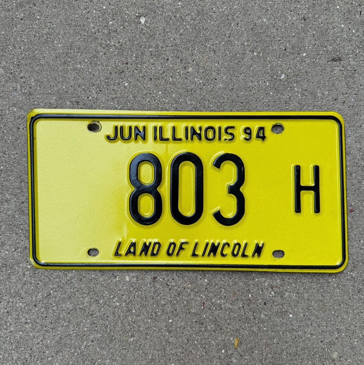 Photo of a 1994 Illinois TRUCK License Plate Auto Tag Garage Decor Vintage License Plate Auto Tag Garage Decor 3 Digit Low Number 803 H