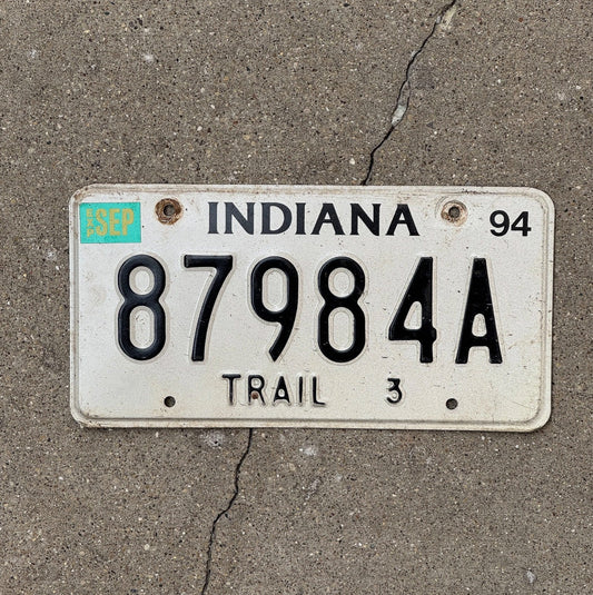 Photo of a 1994 Indiana Trailer License Plate Auto Tag Garage Decor 87984 A
