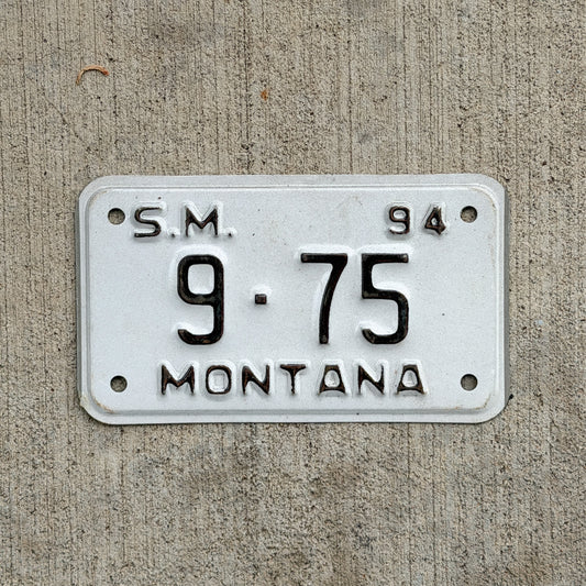 Photo of a 1994 Montana Special Mobile License Plate Auto Tag Garage Decor Vintage 9 75 with original patina