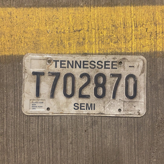 Photo of a 1994 Tennessee Semi License Plate Auto Tag Garage Decor Vintage T 702870