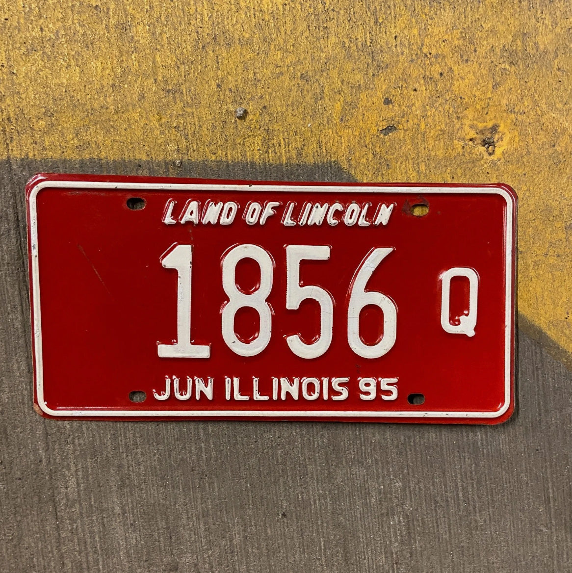 Photo of a 1995 Illinois TRUCK License Plate Auto Tag Garage Decor Vintage License Plate Garage Auto Tag Garage Decor Q Truck 1856 Q