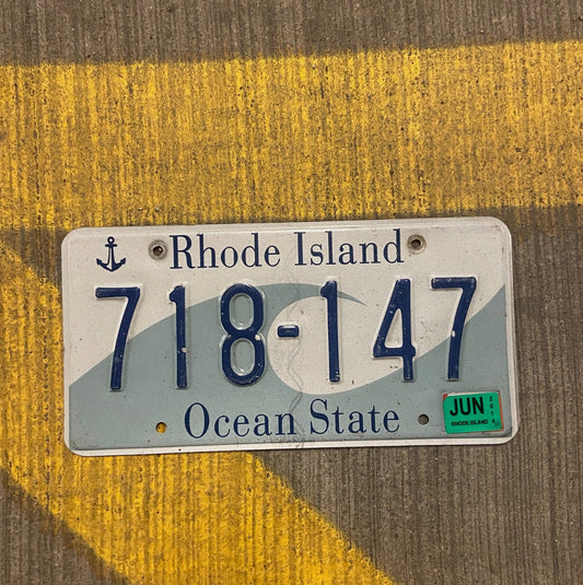 Photo of a 1996 2014 Rhode Island License Plate Auto Tag Garage Decor Vintage Wave 718 147
