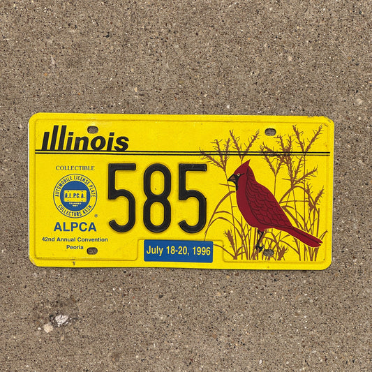 Photo of a 1996 Illinois License Plate Auto Tag Garage Decor Vintage Peoria ALPCA Convention 585