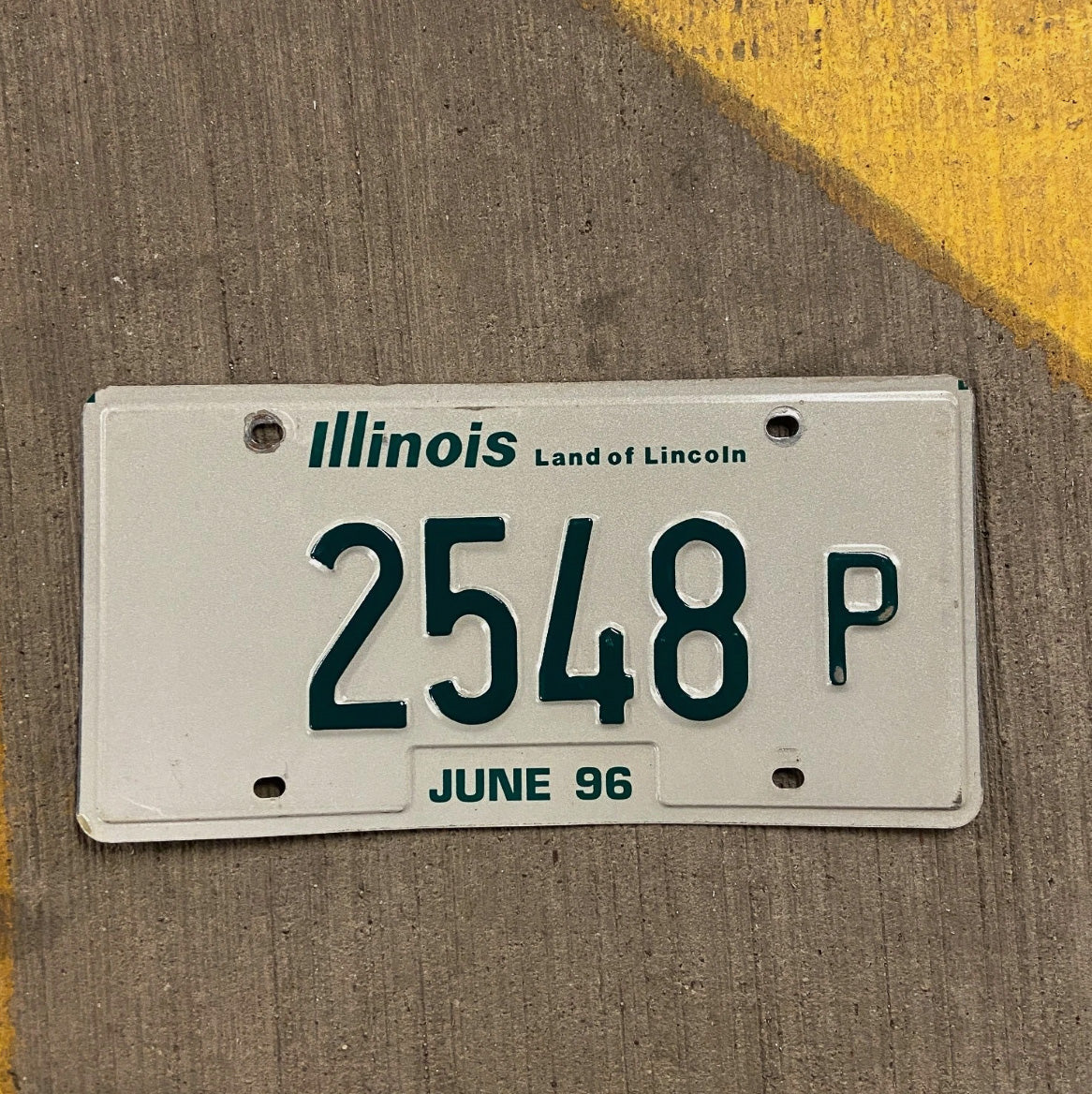 Photo of a 1996 Illinois Truck License Plate Auto Tag Garage Decor Vintage License Plate Garage Auto Decor Four Digit Car Show 2548 P