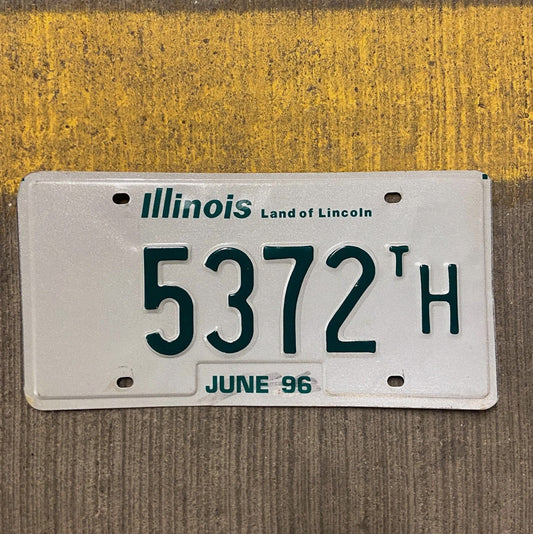 Photo of a 1996 Illinois TRUCK TRACTOR License Plate Auto Tag Garage Decor Vintage License Plate Garage Auto Car Four Digit 5372 tH