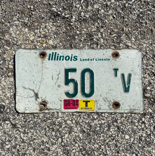 Photo of a 1996 Illinois Truck Tractor License Plate Auto Tag Garage Decor Vintage Two Digit Car 50 tV