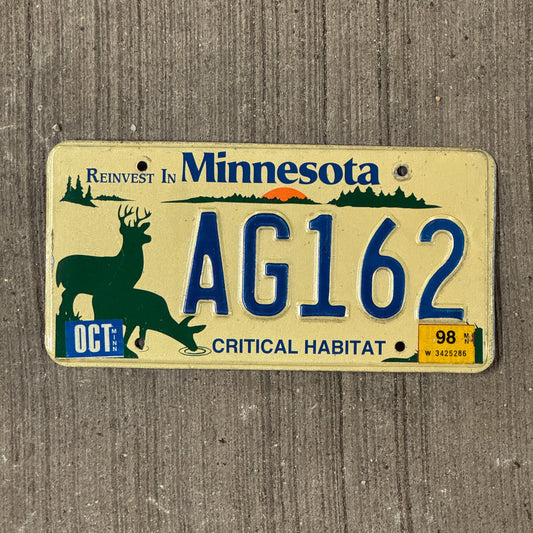 Photo of a 1996 Minnesota Graphic / Specialty License Plate Auto Tag Garage Decor Vintage Critical Habitat AG 162