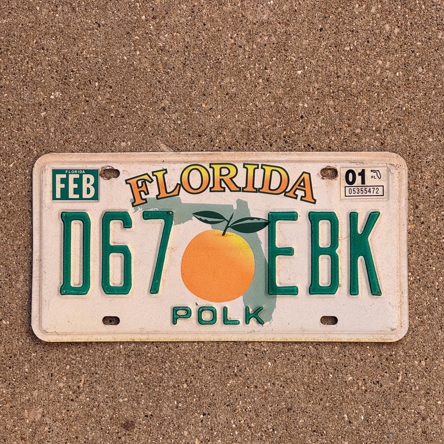 Photo of a 1997 2001 Florida License Plate Auto Tag Garage Decor Vintage D67 EBK