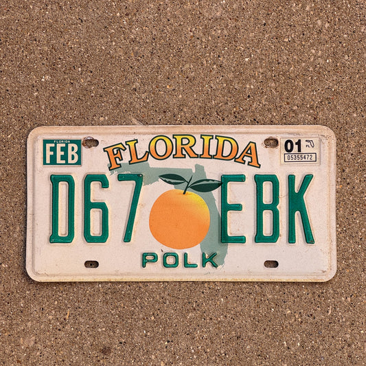 Photo of a 1997 2001 Florida License Plate Auto Tag Garage Decor Vintage D67 EBK