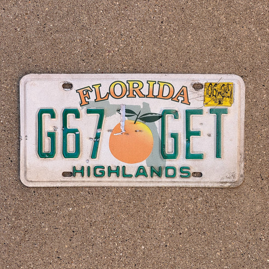 Photo of a 1997 2004 Florida License Plate Auto Tag Garage Decor Vintage G67 GET