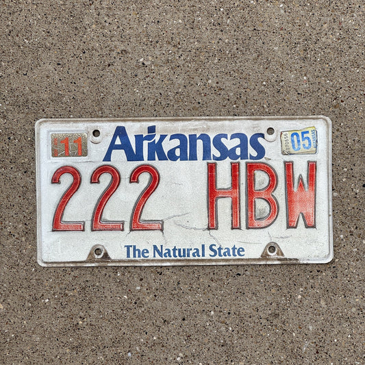 Photo of a 1997 2005 Arkansas License Plate Auto Tag Garage Decor Vintage Repeat Repeating 222 HBW