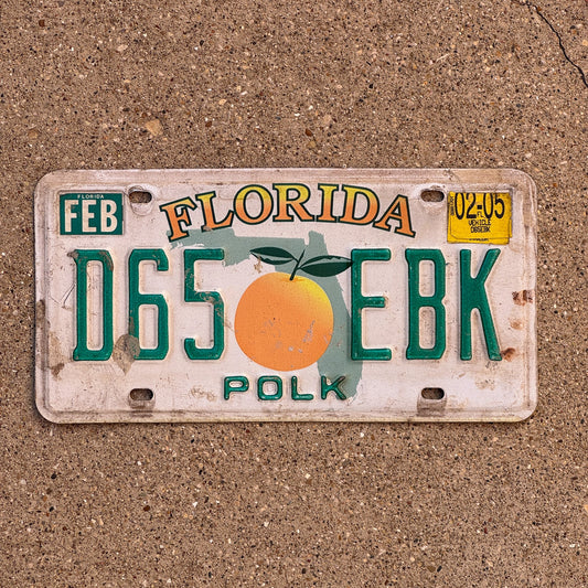 Photo of a 1997 2005 Florida License Plate Auto Tag Garage Decor Vintage D65 EBK