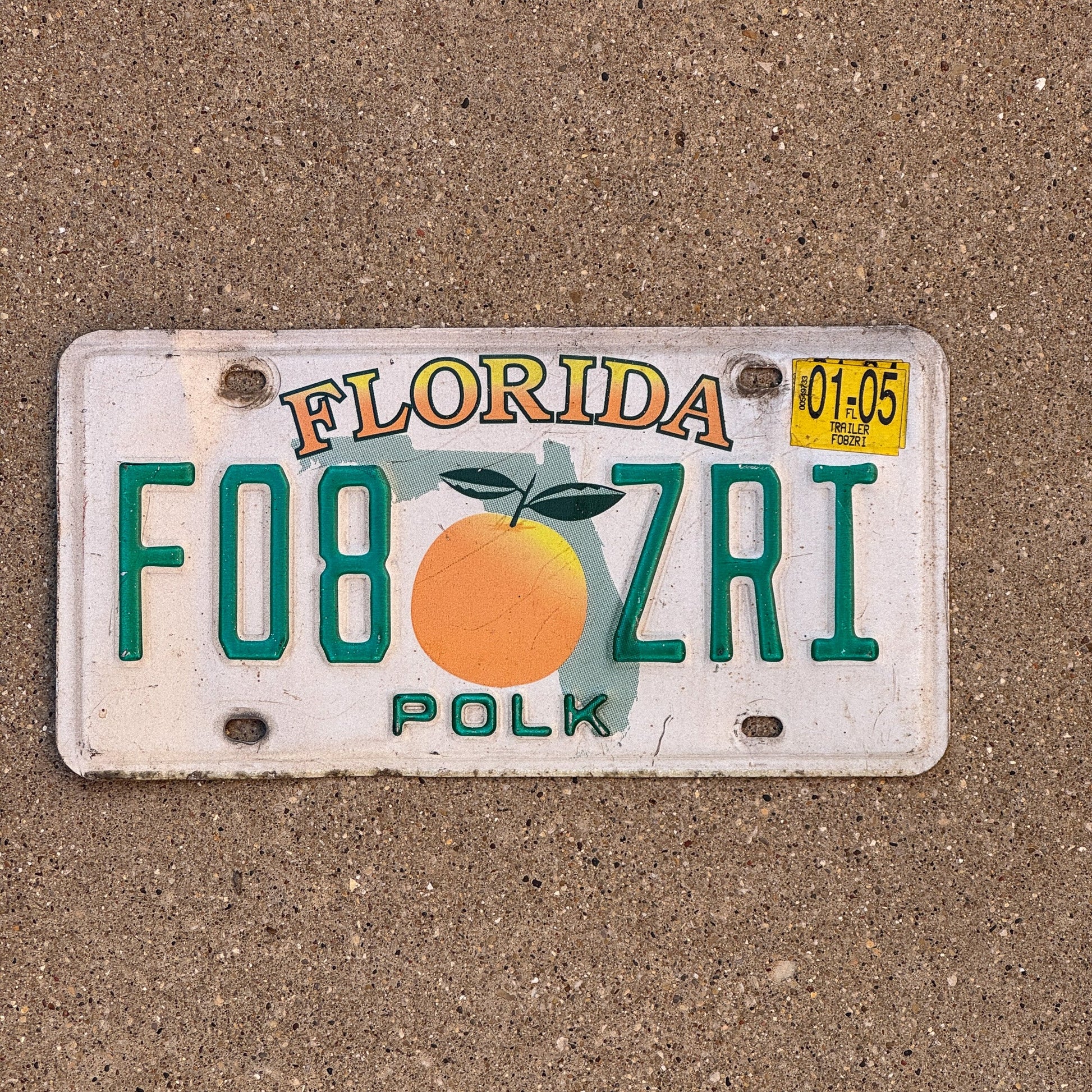 Photo of a 1997 2005 Florida License Plate Auto Tag Garage Decor Vintage F08 ZRI