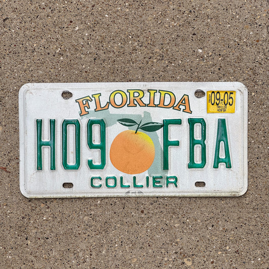 Photo of a 1997 2005 Florida Trailer License Plate Auto Tag Garage Decor Vintage H09 FBA with original patina