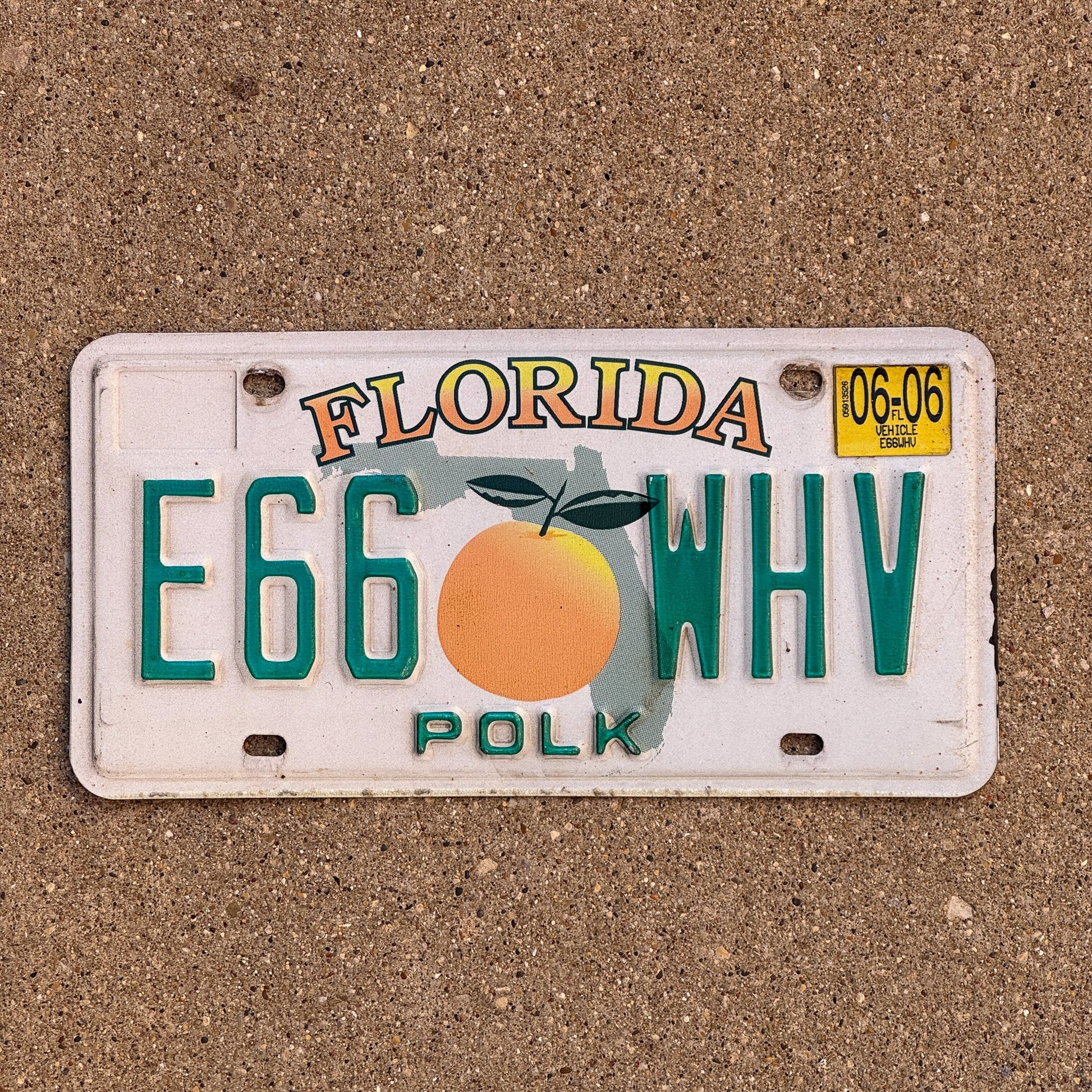 Photo of a 1997 2006 Florida License Plate Auto Tag Garage Decor Vintage E66 WHV