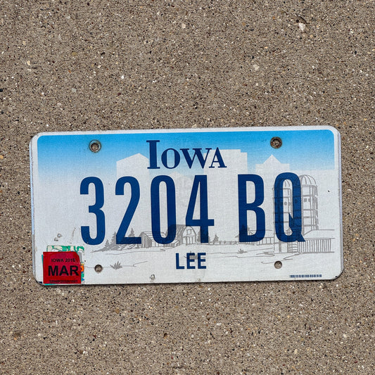 Photo of a 1997 2015 Iowa License Plate Auto Tag Garage Decor Vintage Lee County 3204 BQ