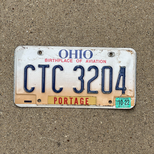 Photo of a 1997 2022 Ohio License Plate Auto Tag Garage Decor Vintage CTC 3204 with original patina
