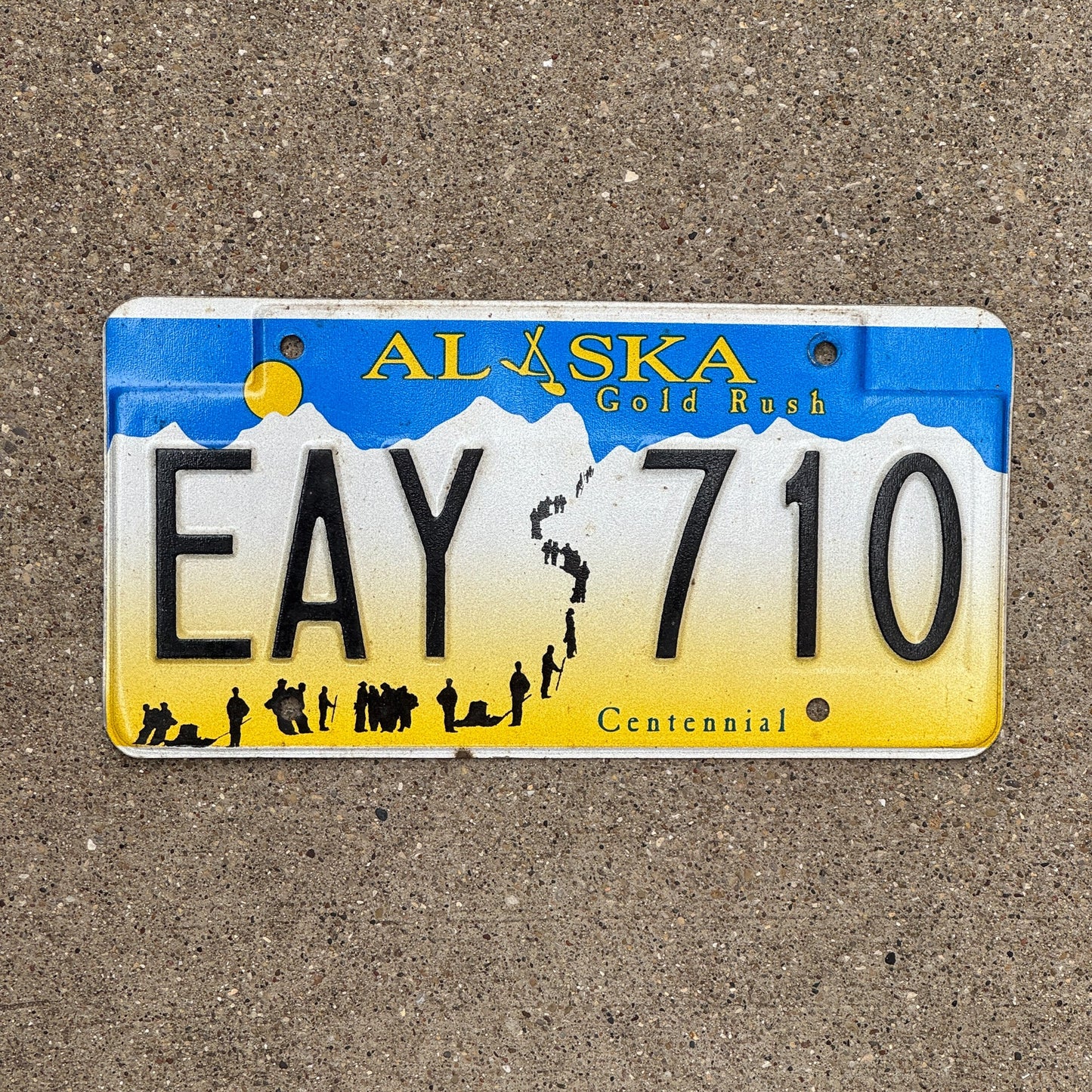 Photo of a 1998 Alaska License Plate Auto Tag Garage Decor Vintage EAY 710