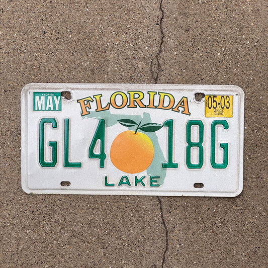 Photo of a 1998 Florida License Plate Auto Tag Garage Decor Vintage Lake County GL4 18G