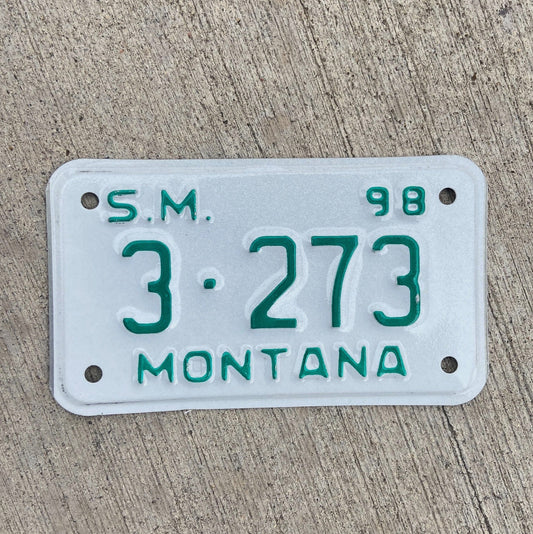 Photo of a 1998 Montana Special Mobile License Plate Auto Tag Garage Decor Vintage Small Oddball 3273