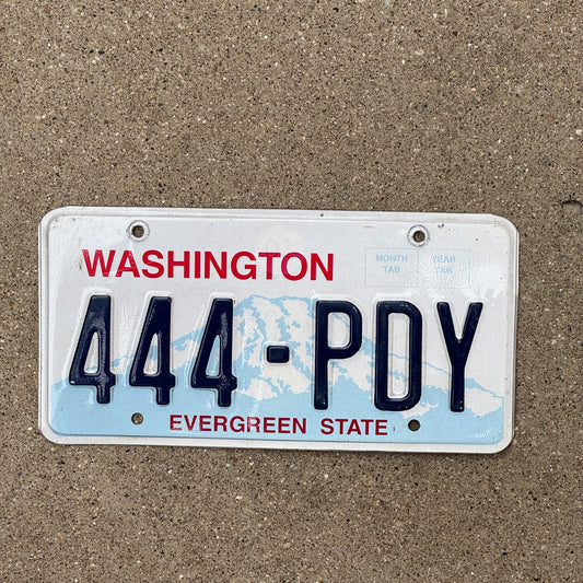 Photo of a 1998 Washington License Plate Auto Tag Garage Decor Vintage Repeat Repeating 444 PDY
