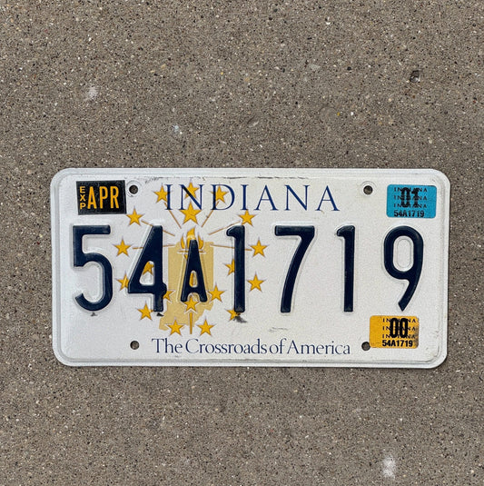 Photo of a 1999 2001 Indiana License Plate Auto Tag Garage Decor 54 A 1719