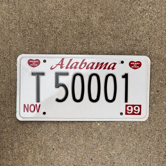 Photo of a 1999 Alabama Apportioned Trailer License Plate Auto Tag Garage Decor Vintage T 50001