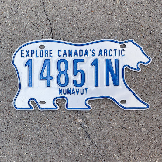 Photo of a 1999 Nunavut License Plate Auto Tag Garage Decor Vintage 14851 N