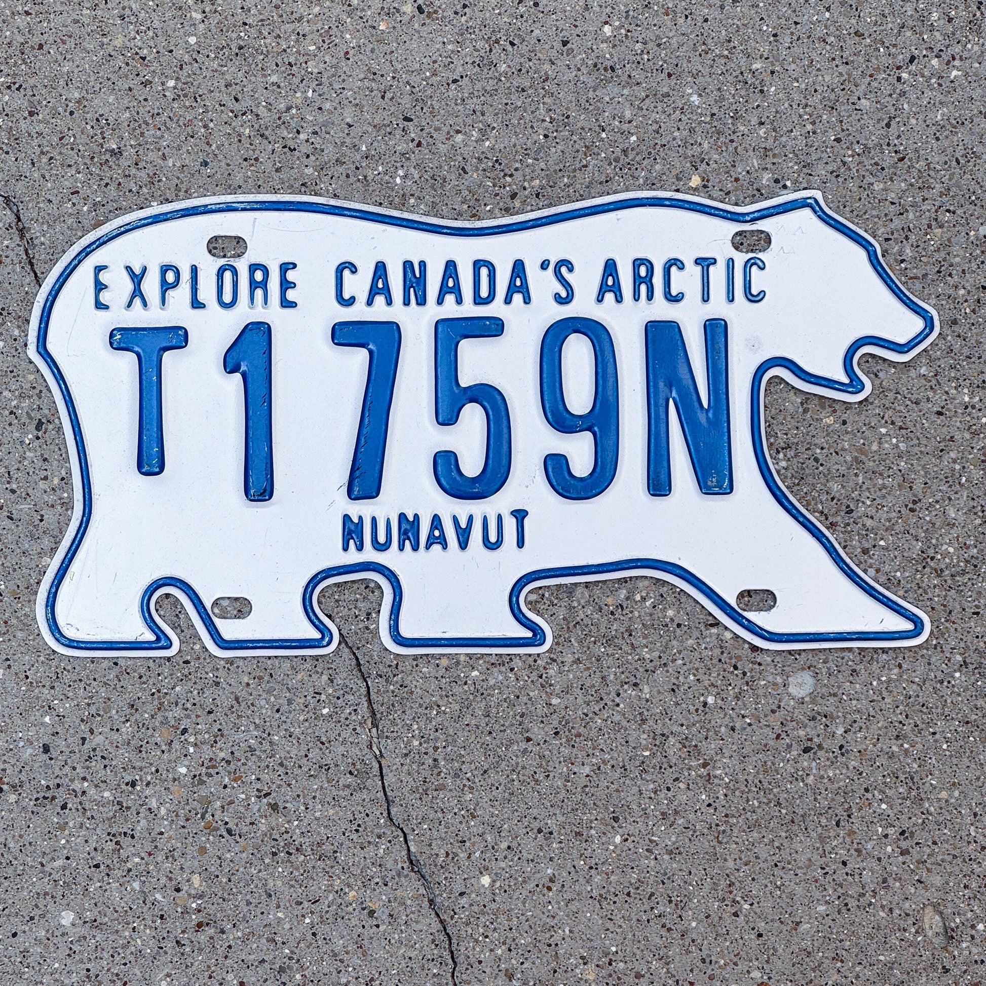 Photo of a 1999 Nunavut Trailer License Plate Auto Tag Garage Decor Vintage T 1759N