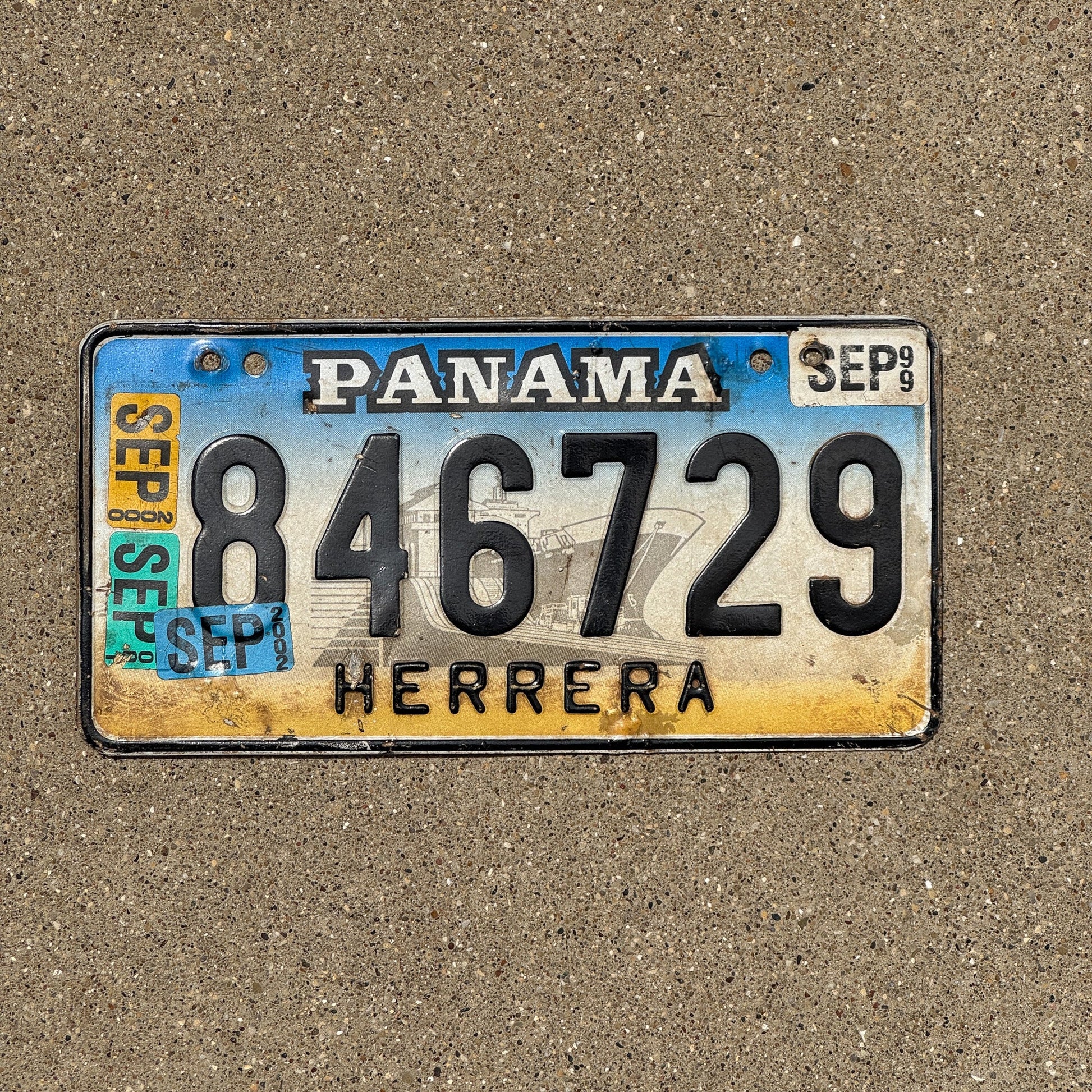 Photo of a 1999 Panama License Plate Auto Tag Garage Decor Vintage 846729