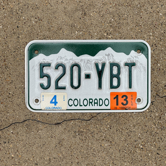 Photo of a 2000 2013 Colorado Motorcycle License Plate Auto Tag Garage Decor Vintage 520 YBT