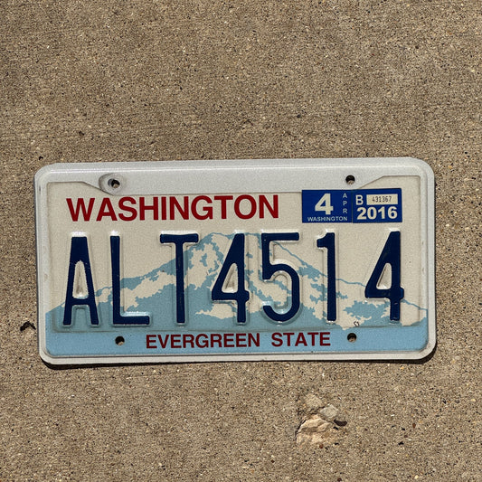 Photo of a 2000 2016 Washington License Plate Auto Tag Garage Decor Vintage ALT 4514