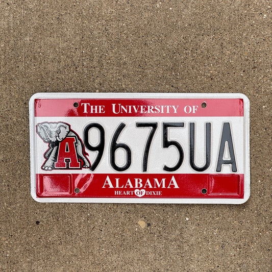 Photo of a 2000 Alabama Graphic / Specialty License Plate Auto Tag Garage Decor Vintage University of Alabama 9675 UA