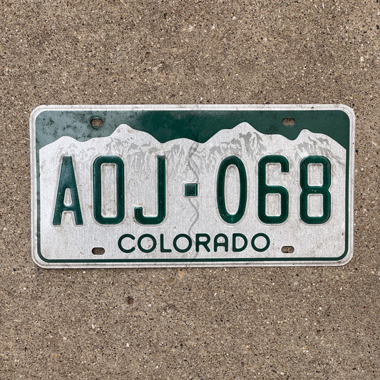 Photo of a 2000 Colorado License Plate Auto Tag Garage Decor Vintage AOJ 068