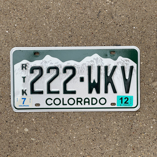 Photo of a 2000 Colorado Rec Truck License Plate Auto Tag Garage Decor Vintage Repeat Repeating 222 WKV