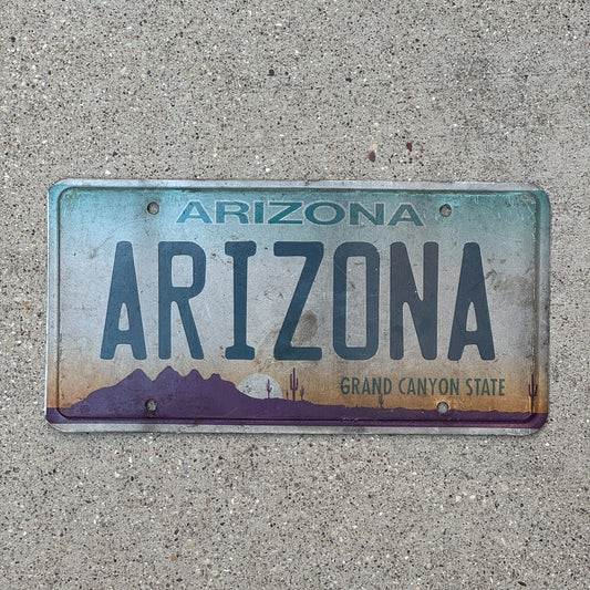 Photo of a 2000 Era Arizona Auto Tag Garage Decor Vintage ARIZONA