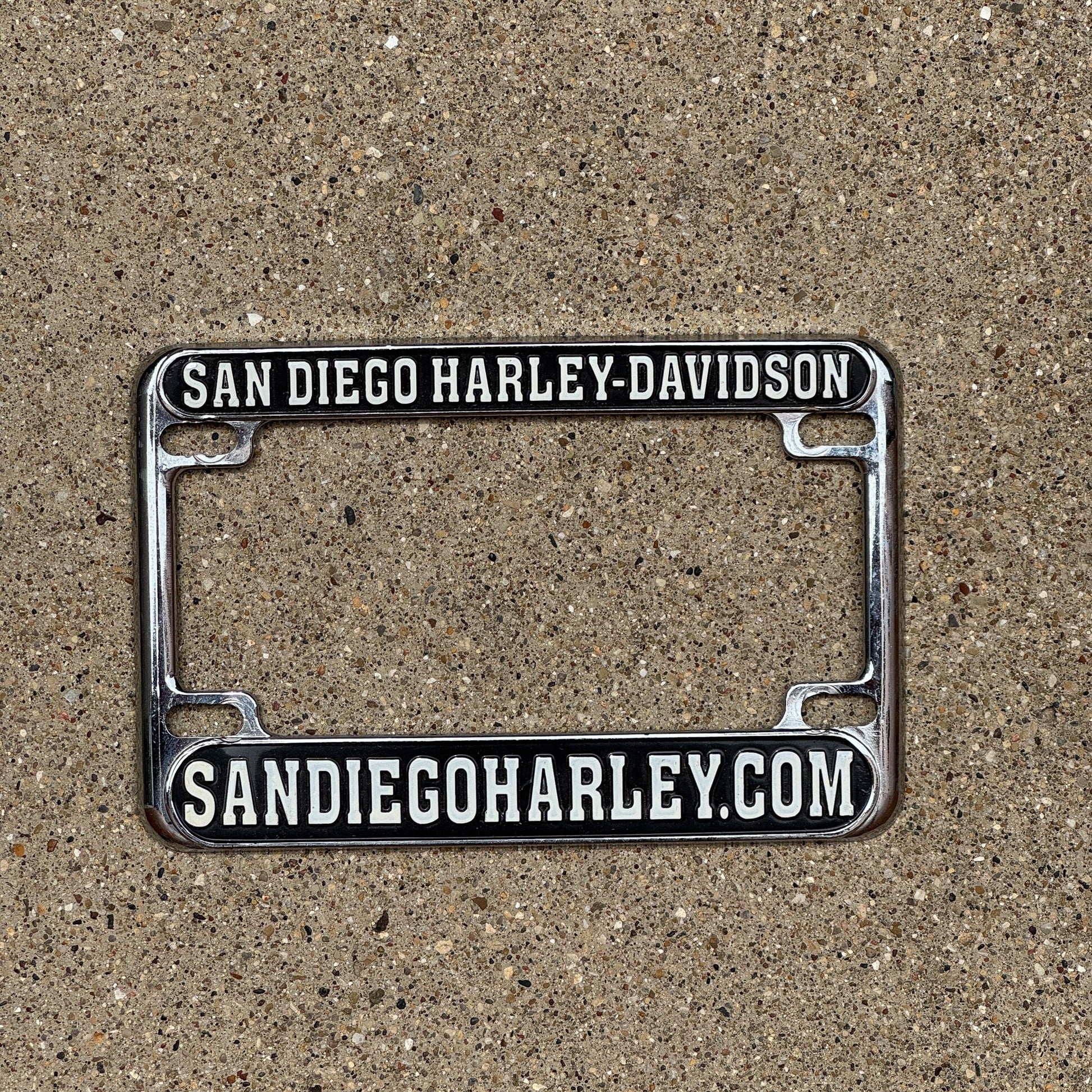 Photo of a 2000 Era California License Plate Auto Tag Garage Decor Vintage San Diego Harley Davidson