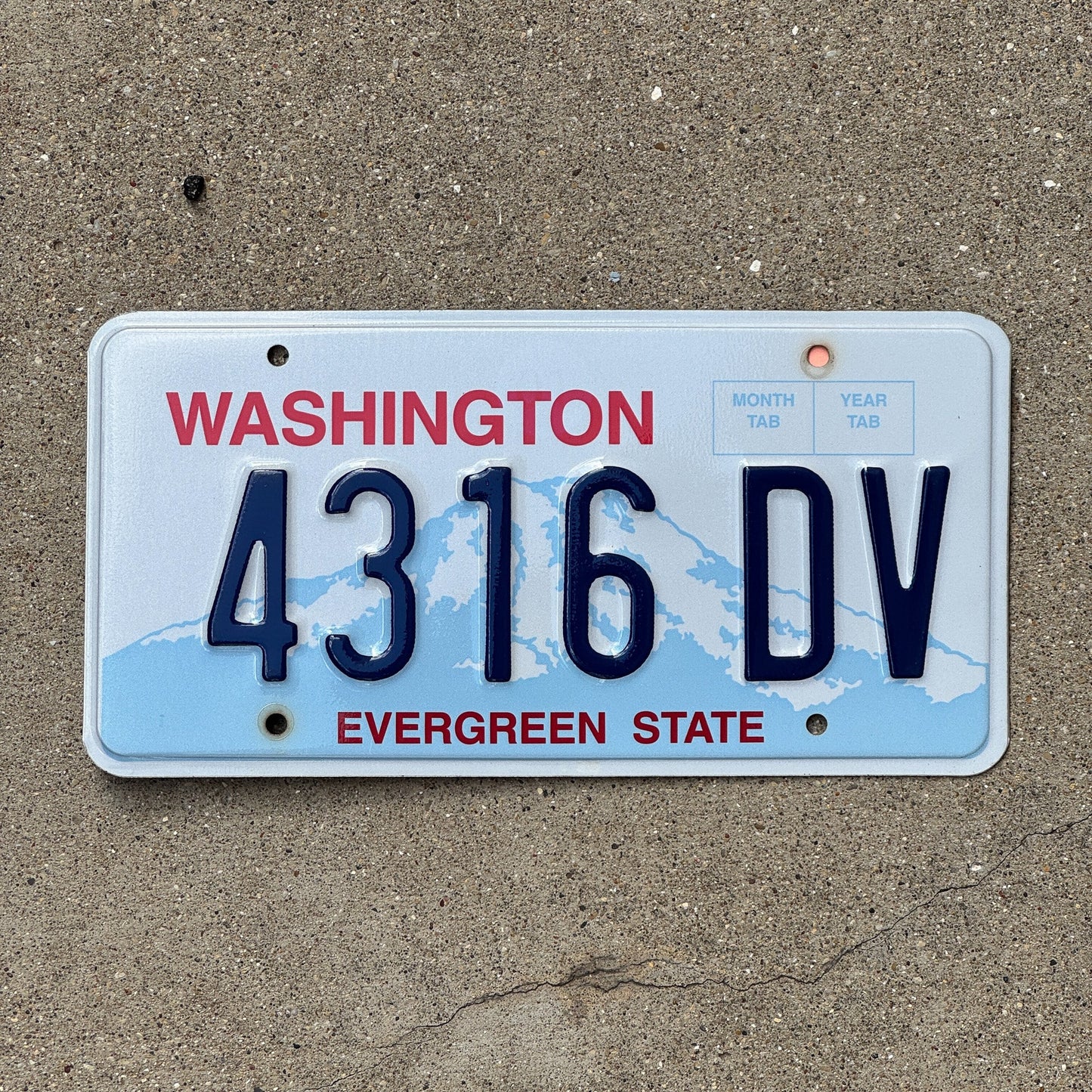 Photo of a 2000 Era Washington Disabled Veteran License Plate Auto Tag Garage Decor Vintage 4316 DV