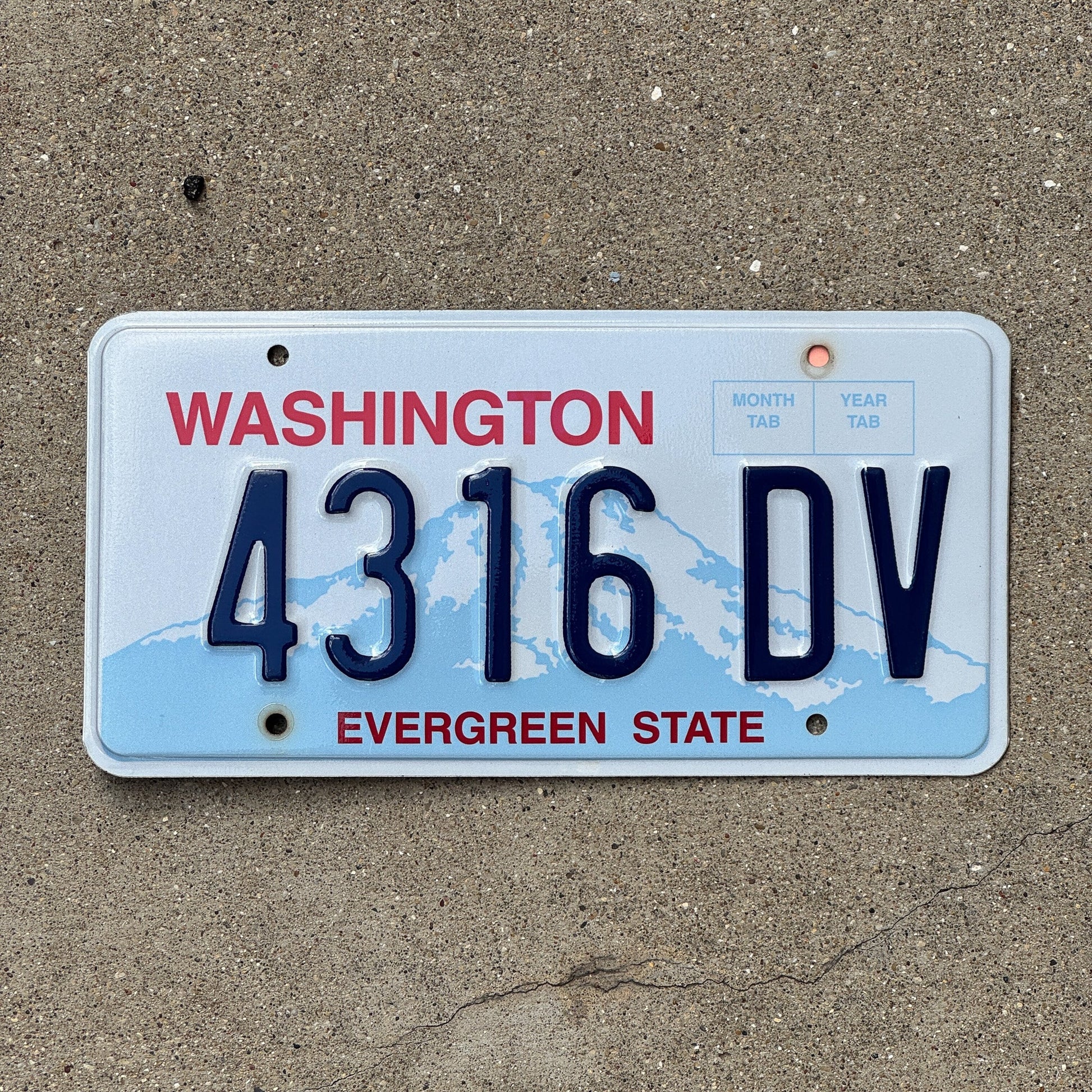 Photo of a 2000 Era Washington Disabled Veteran License Plate Auto Tag Garage Decor Vintage 4316 DV