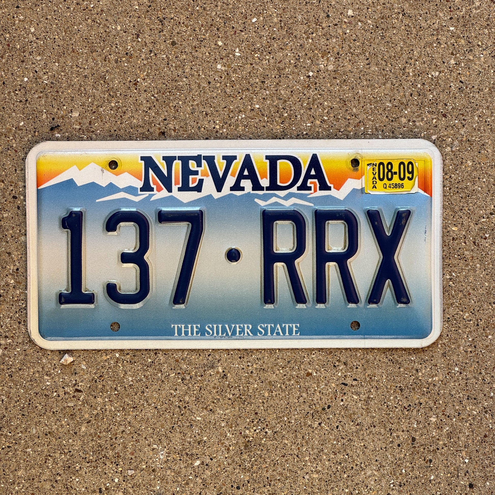 Photo of a 2001 2009 Nevada License Plate Auto Tag Garage Decor Vintage 137 RRX